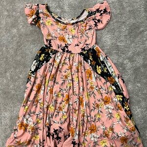 Dot Dot Smile Pink Floral Kids Dress